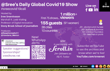 Sree's Daily Global Covid 19 Show