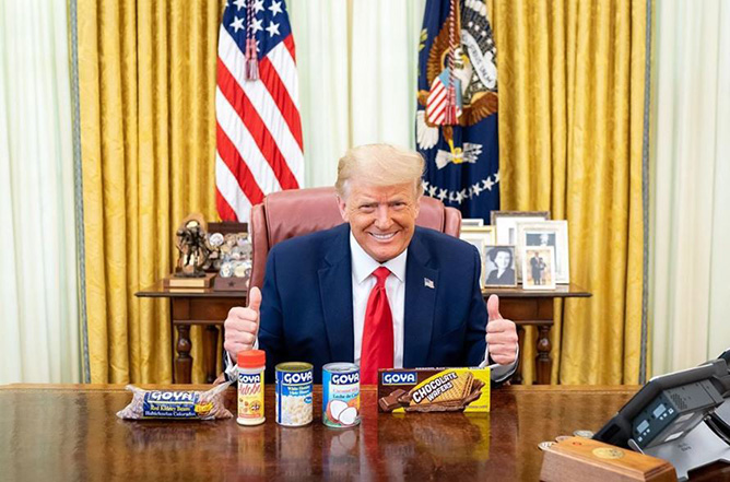 Trump touts Goya brand